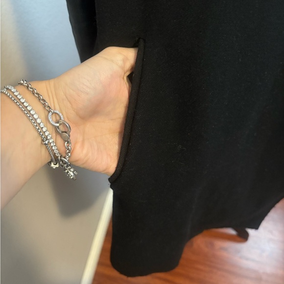 ALL SAINTS Hyde Monument Wool and Leather Blend Coat - Picture 11 of 15